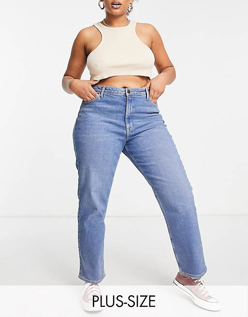 Lee - Plus - Retro skinny jeans in lichtblauw