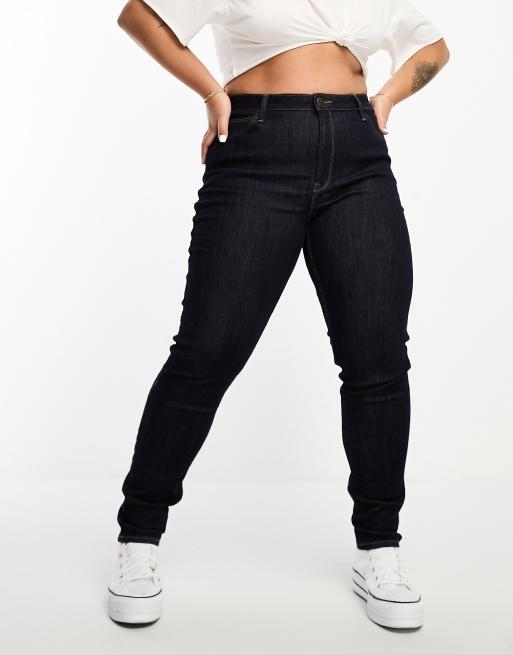 Buy Womens Plus Size High Waisted Denim Blue Black Jeggings Jean