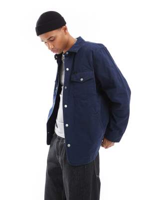 Lee Lee quilted shirt jacket in navy