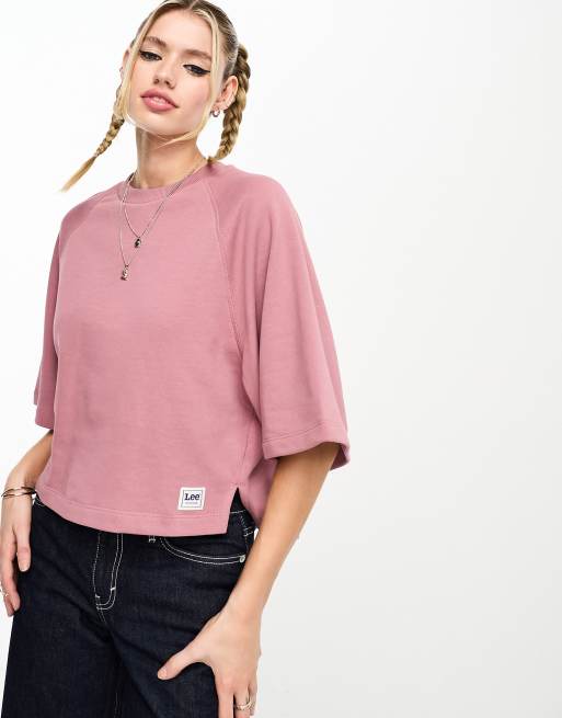 Lee raglan sweat t-shirt in pink