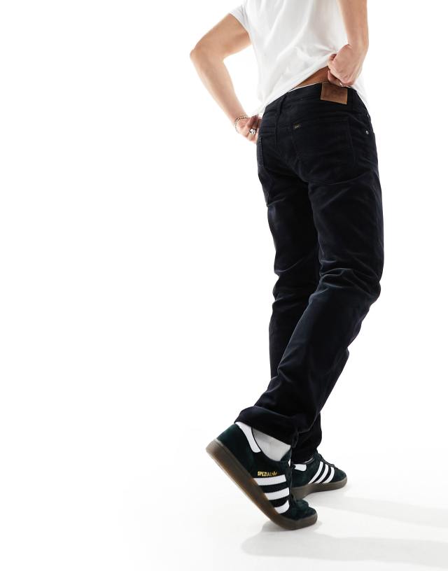 Lee - regular straight cord trousers in black