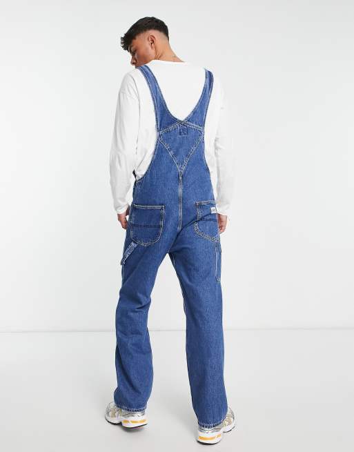 Lee relaxed fit dungaree jeans in mid wash