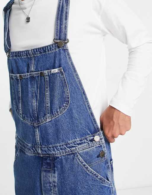 Lee relaxed fit dungaree jeans in mid wash