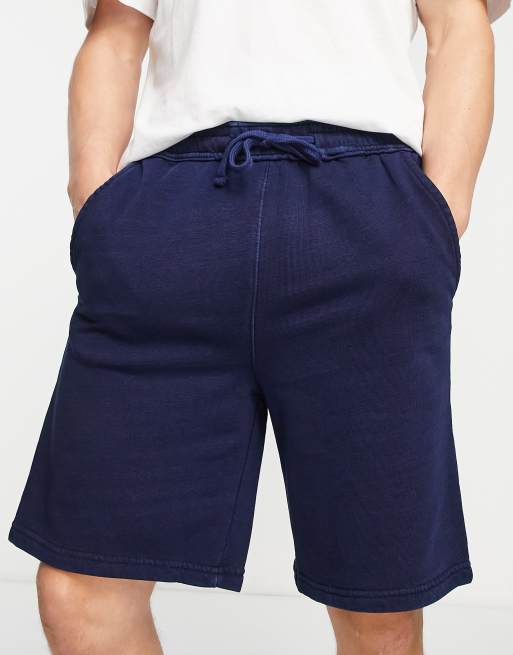 Lee relaxed fit sweat shorts in indigo blue