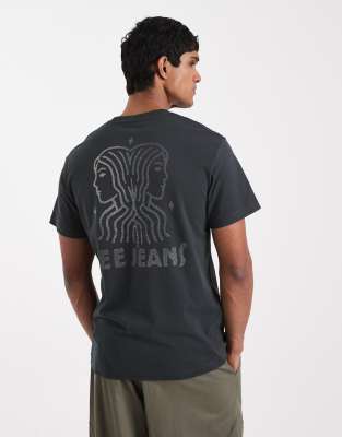 Lee Lee relaxed short sleeve logo t-shirt in black