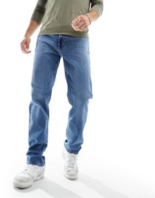 Lee relaxed straight jeans in light blue