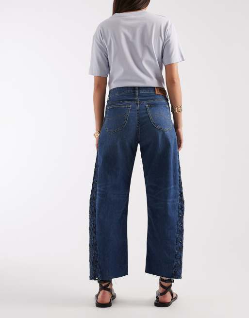 Lee – Rider – Barrel-Leg-Jeans in Blau, 2 von 5