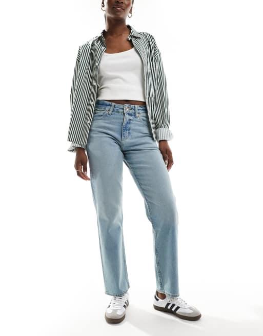 Lee - Rider Classic - Jeans met ruimvallende rechte pasvorm in lichtblauw
