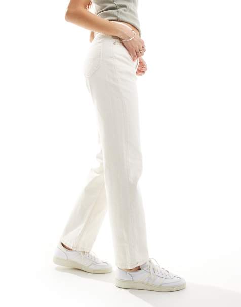Lee Rider classic straight fit jeans in ecru - view 1
