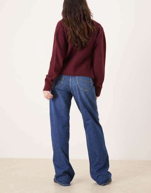 Lee – Rider – Jeans in verwaschenem Dunkelblau mit lockerem, weitem Schnitt, 3 von 5