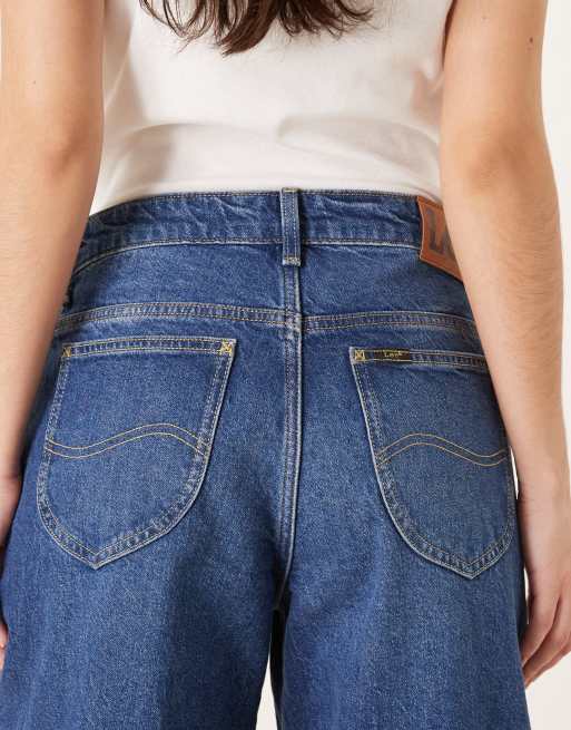 Lee – Rider – Jeans in verwaschenem Dunkelblau mit lockerem, weitem Schnitt, 4 von 5