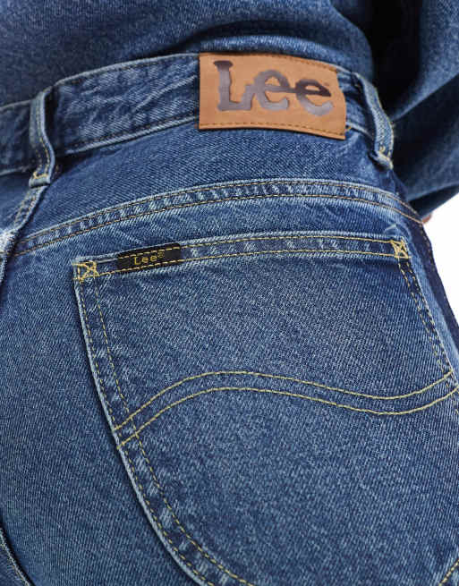 Lee - Rider - Klassiske, afslappede jeans med lige ben og kontrasterende sider i mellemblå, 4 af 5