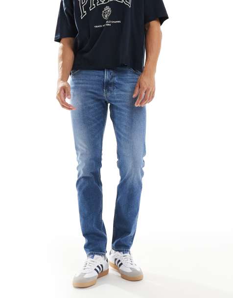 Lee - Rider - Mellemblå og forvaskede jeans i slim fit - view 1