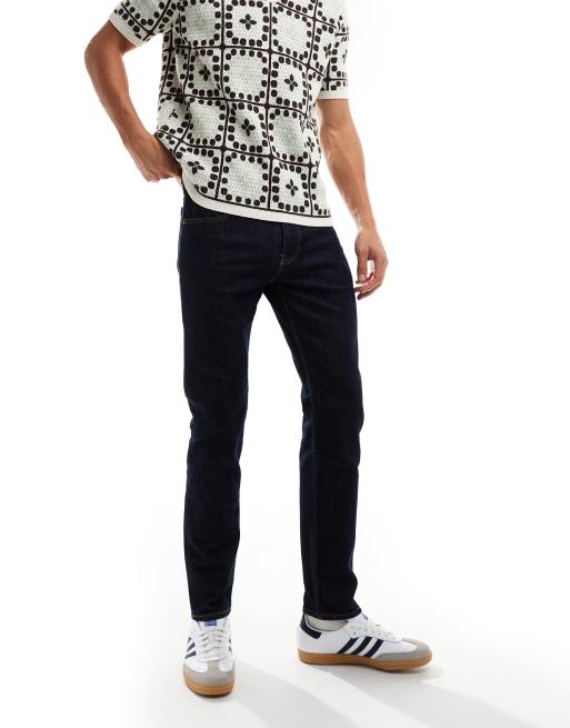 Lee - Rider - Slim Fit-jeans i skyllet mørk vask