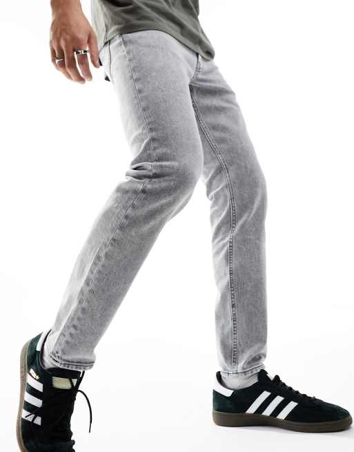 Lee - Rider - Slim-fit jeans in grijze acid wash