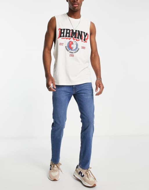 Lee Rider slim jean in mid blue
