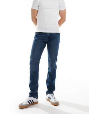 Lee Lee Rider slim straight fit jeans in mid vintage wash-Blue