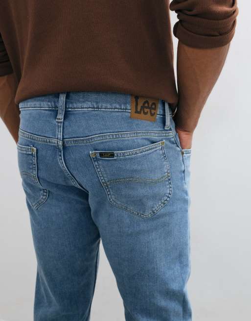 Lee rider slim straight jeans i lys vask, 5 af 5