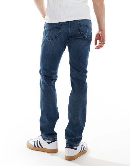 Lee - Rider - Smalle jeans i blå vintage-vask i lige pasform, 2 af 5
