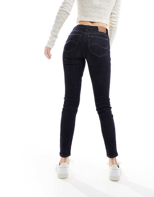 Lee scarlett high rise skinny jeans in indigo rinse