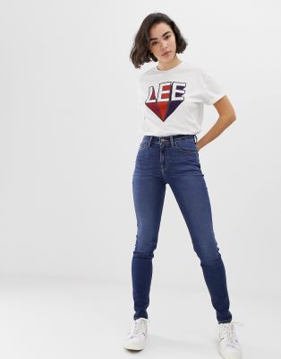 lee high rise skinny jeans