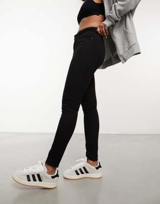 Lee - Scarlett - Skinny-Jeans in Schwarz mit hohem Bund