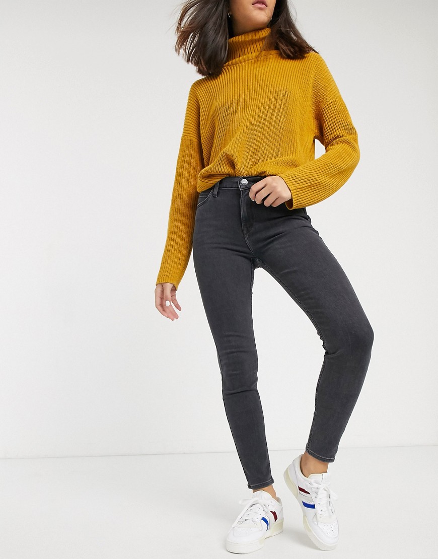 Lee - Scarlett - Skinny jeans met hoge taille-Zwart