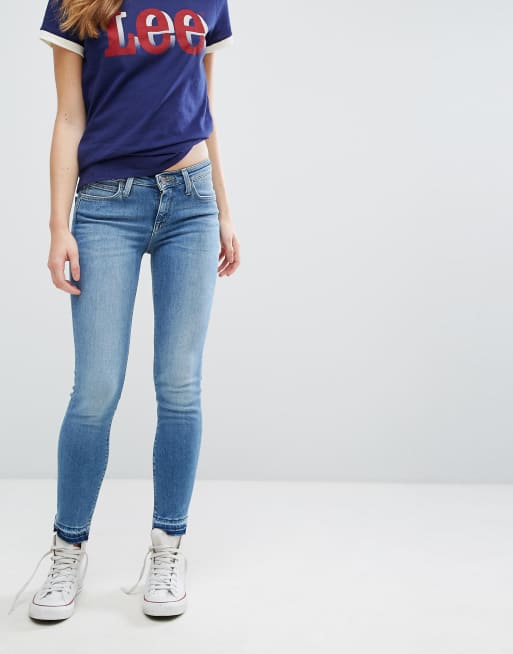 Lee - Scarlett - Skinny jeans met onafgewerkte rand en normale taille