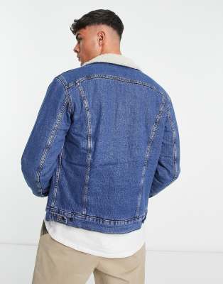 lee blue mid wash denim jacket