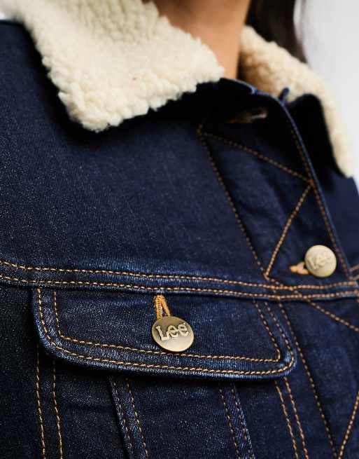 Lee Sherpa Denim Jacket Blue