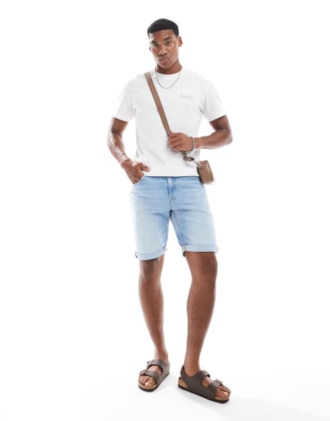 Lee - Short en jean 5 poches coupe classique - Bleu clair délavé - view 1