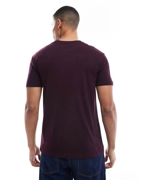 Lee slim fit pocket t-shirt in deep wine - view 1