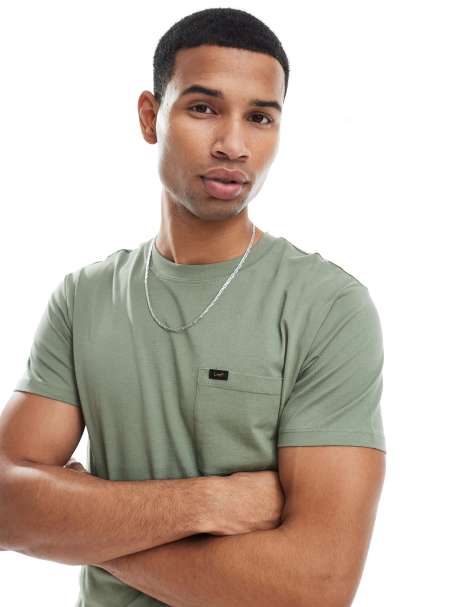 Lee slim fit pocket t-shirt in green - view 1