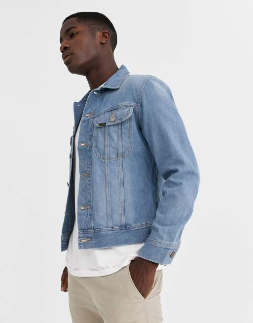 Lee SLIM RIDER Denim Jacket Light Kali/light-blue Denim | vlr.eng.br