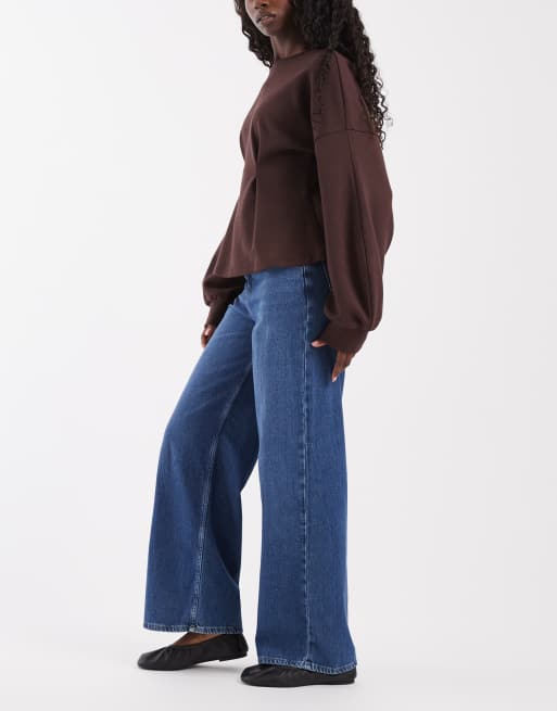 Lee Stella jeans a gamba larga a vita alta lavaggio chiaro, 3 di 5