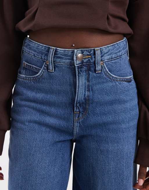 Lee Stella jeans a gamba larga a vita alta lavaggio chiaro, 5 di 5