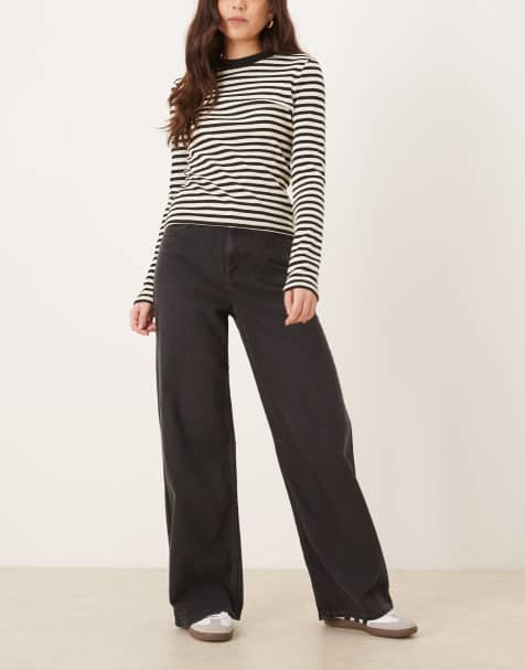 Lee - Stella - Jeans ampi a vita alta neri - view 1