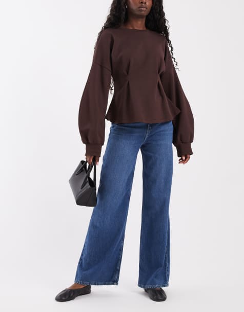 Lee Stella jeans med hög midja och vida ben i ljus tvätt - view 1