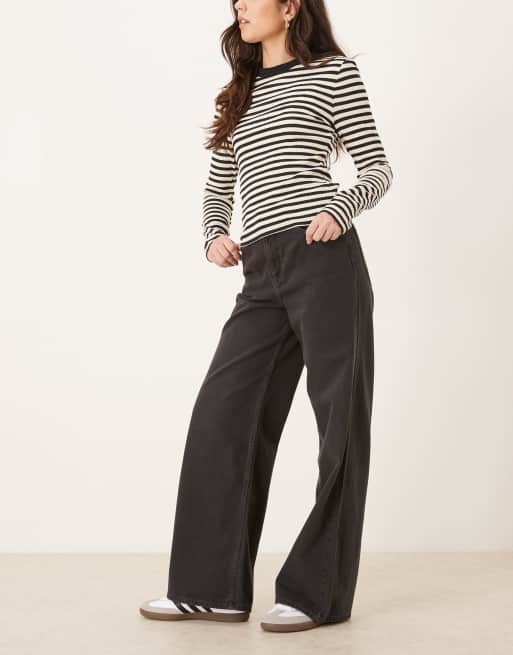 Lee - Stella - Sorte posede jeans med høj talje, 2 af 5