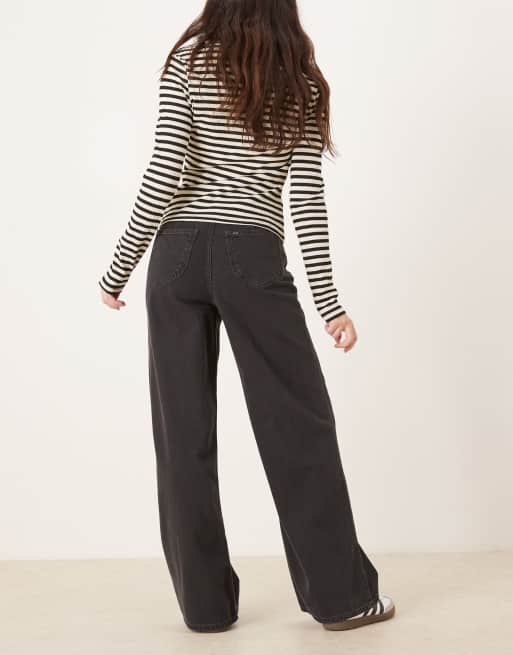 Lee - Stella - Sorte posede jeans med høj talje, 3 af 5