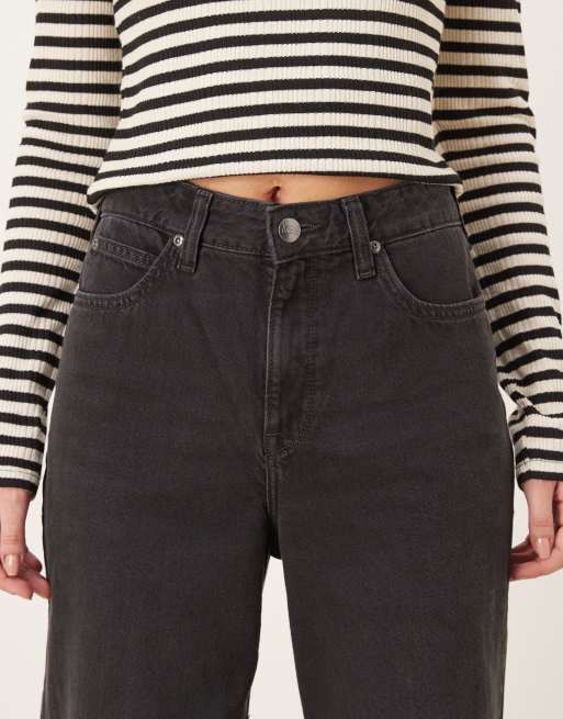 Lee - Stella - Sorte posede jeans med høj talje, 5 af 5