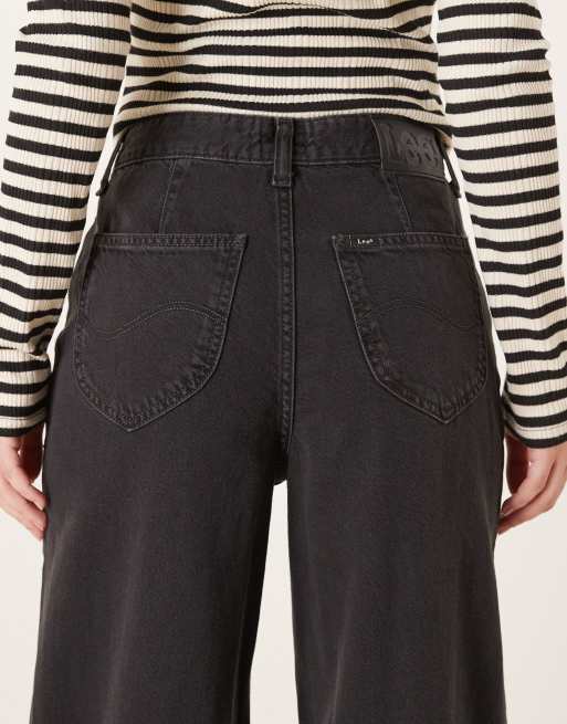 Lee – Stella – Svarta, baggy jeans med hög midja, 4 av 5