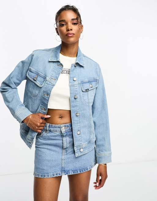 Lee cropped clearance denim jacket