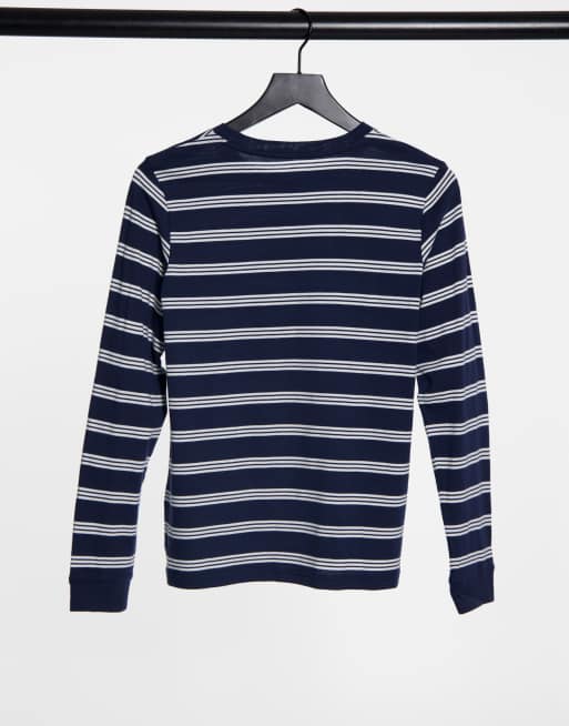Lee striped long sleeve T-shirt in navy | ASOS