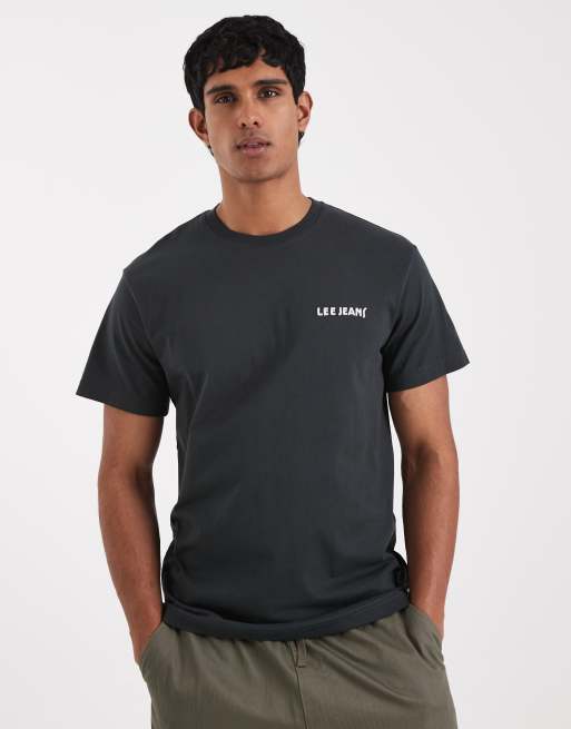 Lee – Svart, avslappnad t-shirt med korta ärmar och logga, 5 av 5
