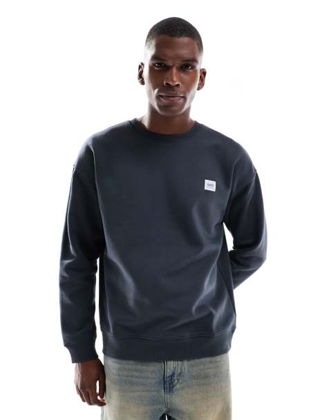 Lee - Sweat style workwear à étiquette logo - Noir délavé - view 1