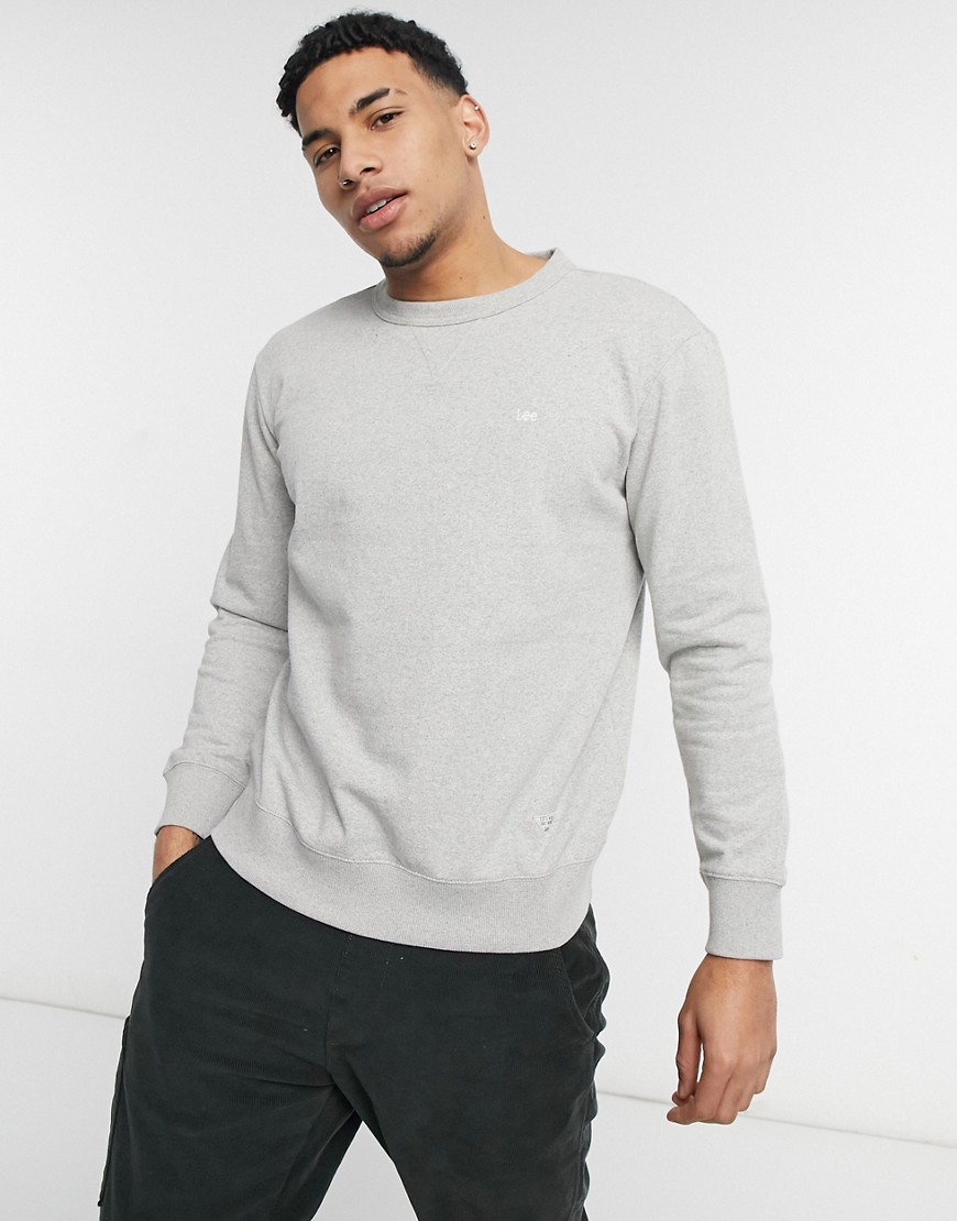 LEE – Sweatshirt aus nachhaltigem Material mit Rundhalsausschnitt in Grau