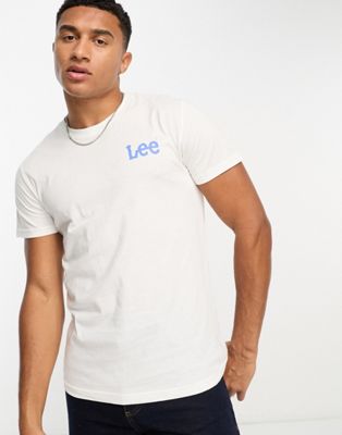 Lee wobbly logo t-shirt in white - ASOS Price Checker
