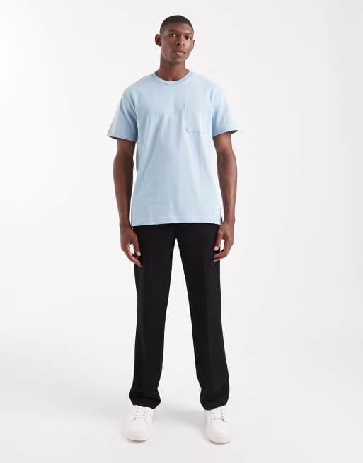 Lee T-Shirt Uomo A Tasca Larga - Cotone Pesante Vestibilità Ampia