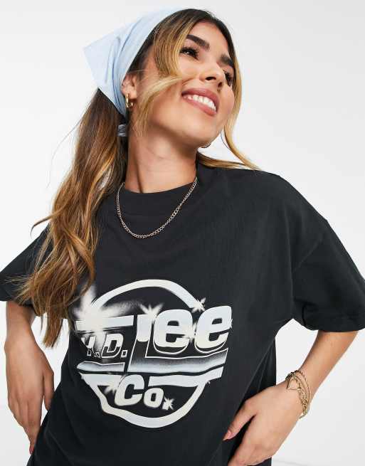Lee – T-Shirt-Kleid in Schwarz, 2 von 4
